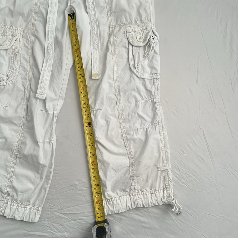 Abercrombie and Fitch Renee vintage Y2K white cropped cargo capri pants - Picture 9 of 13